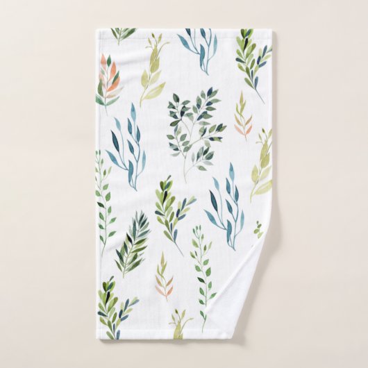 Aquarelle éléments floraux (Serviette à main)