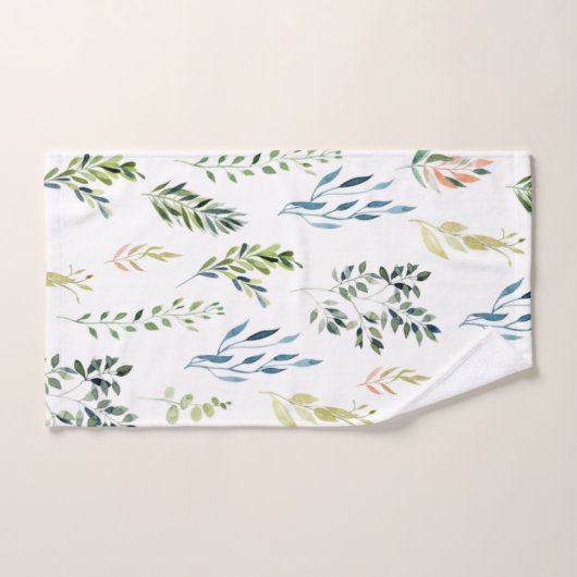 Aquarelle éléments floraux (Serviette à main)