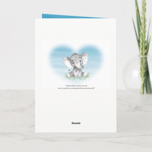 Aquarelle Elephant Boy Merci (Dos)