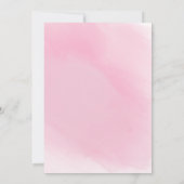 Aquarelle Eléphant Girl Baby shower Invitation (Dos)