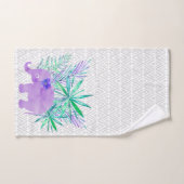 Aquarelle Elephant Jungle Tropical Personnalisable (Serviette à main)