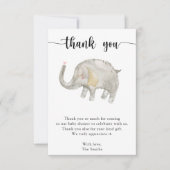 Aquarelle éléphant Merci (Devant)