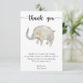 Aquarelle éléphant Merci (Debout devant)