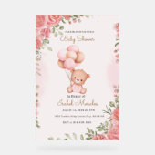 Aquarelle Eléphant mignonne Bébé Fille Douche (Recto)