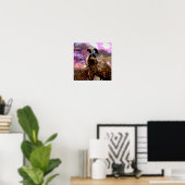 Aquarelle Emu Courtship, Poster (Bureau à domicile)