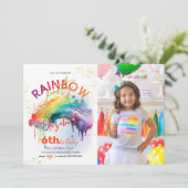 Aquarelle en or arc-en-ciel photo Invitation d'ann (Debout devant)