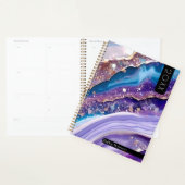 Aquarelle en pierre bleue marbre nouvelle année (Devant avec enveloppe)