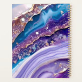 Aquarelle en pierre bleue marbre nouvelle année (Dos)