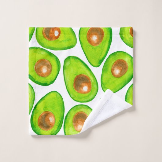 Aquarelle en tranches d'Avocado (Gant de toilette)