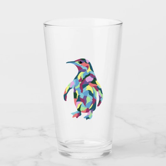Aquarelle en verre Tumbler Penguin (Devant)