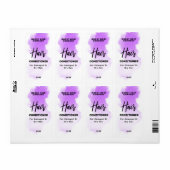 Aquarelle Enk Purple Conditionneur Étiquettes (Feuille entière)