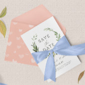 Aquarelle Enregistrer le Faire-part de mariage Dat