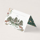 Aquarelle Equestre Floral | Carte Mariage (Devant)