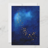 Aquarelle Espace Anniversaire Photo invitation béb (Dos)