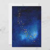 Aquarelle Espace Anniversaire Photo invitation béb (Dos)