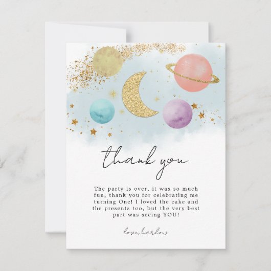 Aquarelle Espace extra-atmosphérique Deux Cartes d (Devant)