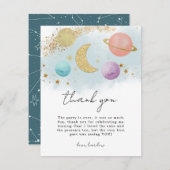 Aquarelle Espace extra-atmosphérique Deux Cartes d (Devant / Derrière)