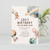 Aquarelle Espace Invitation Anniversaire (Debout devant)