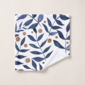 Aquarelle et baies - indigo et bebe (Gant de toilette)
