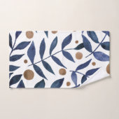 Aquarelle et baies - indigo et bebe (Serviette à main)