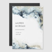 Aquarelle et Carte de visite magnétique du sable (Devant / Derrière)