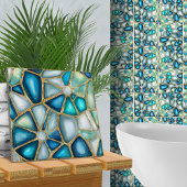 Aquarelle et cellules d'or - carreaux de céramique