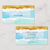 Aquarelle et Design d'intérieur de peinture Cartes (Devant / Derrière)