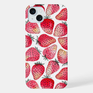 Aquarelle et encre de fraises