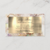 aquarelle et fausse feuille d'or carte de visite (Dos)