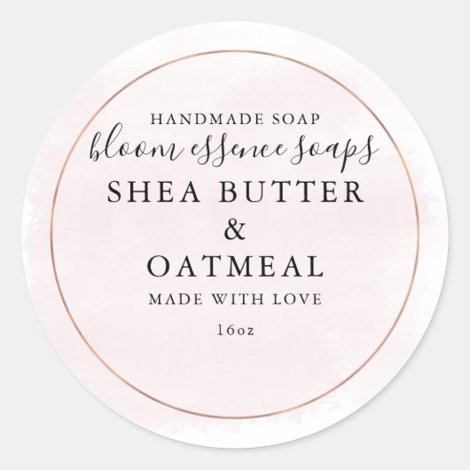 Aquarelle et huile | Sticker pour savon (Devant)