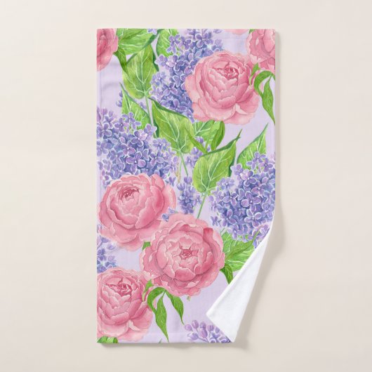 Aquarelle et lilas (Serviette à main)