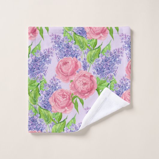Aquarelle et lilas (Gant de toilette)