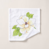 Aquarelle et stylo Magnolia Motif à (Gant de toilette)