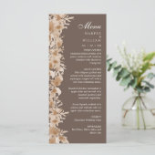 Aquarelle été boho fleur sauvage menu mariage (Debout devant)