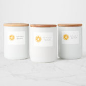 Aquarelle Étiquette alimentaire en tranche orange (Bouteilles)