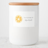 Aquarelle Étiquette alimentaire en tranche orange (Devant)