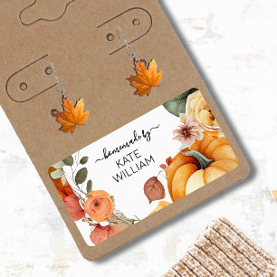 Aquarelle étiquette de thème Automne pour les arti