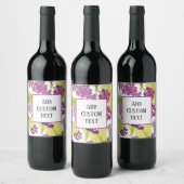 Aquarelle Étiquette de vin de raisin Ajouter votre (Bouteilles)