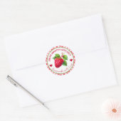 Aquarelle Étiquette Maison Gingham Framboise (Enveloppe)