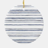 Aquarelle étoilée bleu ornement de Noël (Dos)