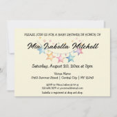 Aquarelle Étoiles Baby shower mignonne Invitation (Devant)