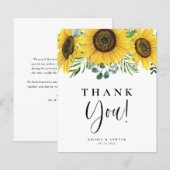 Aquarelle Eucalyptu et Carte de remerciements de t (Devant / Derrière)