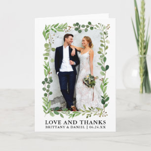 Aquarelle Eucalyptus Aimer et Merci Plier