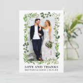 Aquarelle Eucalyptus Amour et Merci Mariage (Debout devant)