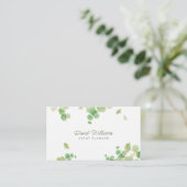 Aquarelle Eucalyptus Carte de visite de verdure (Debout devant)