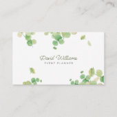 Aquarelle Eucalyptus Carte de visite de verdure (Devant)