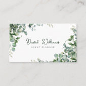 Aquarelle Eucalyptus Carte de visite de verdure (Devant)