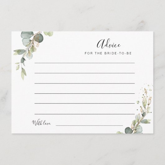 aquarelle eucalyptus conseil vert (Devant)