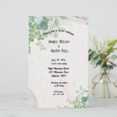 Aquarelle Eucalyptus Feuilles dans cadre Or (Debout devant)