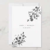 Aquarelle Eucalyptus Feuilles Enregistrer la carte (Dos)